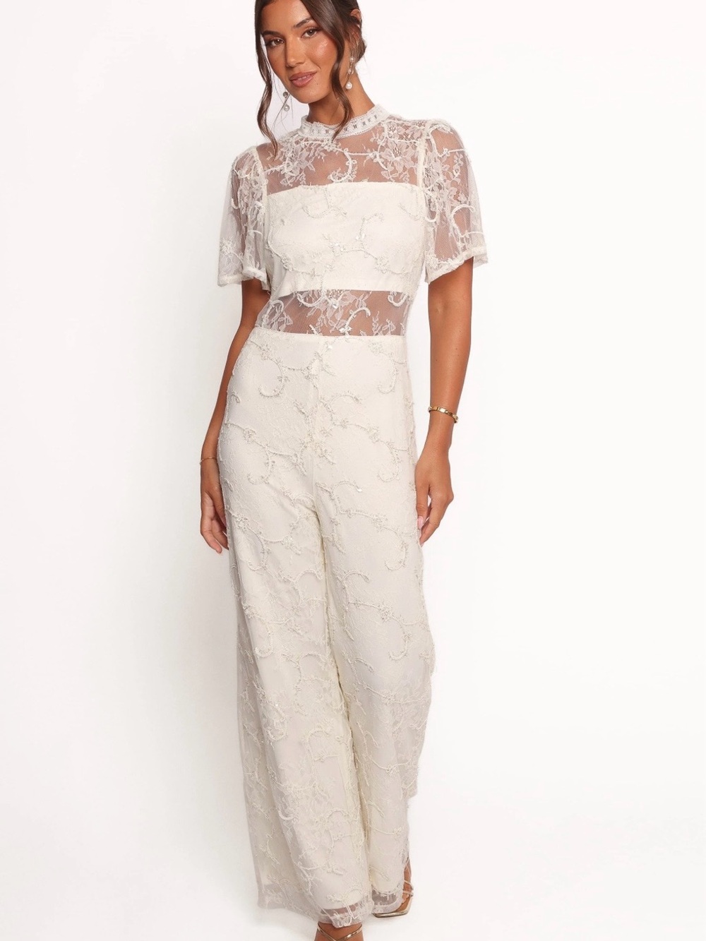 Petal & Pup Ivory Zina Jumpsuit
